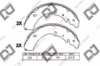 Комлект тормозных накладок DJ PARTS BS1324